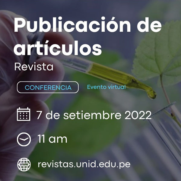 CONFERENCIA: PUBLICACIÓN DE ARTÍCULOS DE REVISTA FITOVIDA